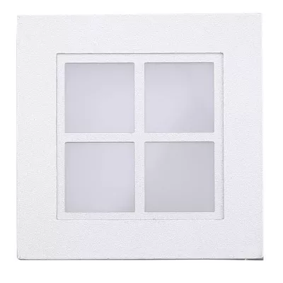 Schodišťové zápustné svítidlo ZORDA 6 - 1xG4, 20W, 9x9cm, čtvercové, bílé