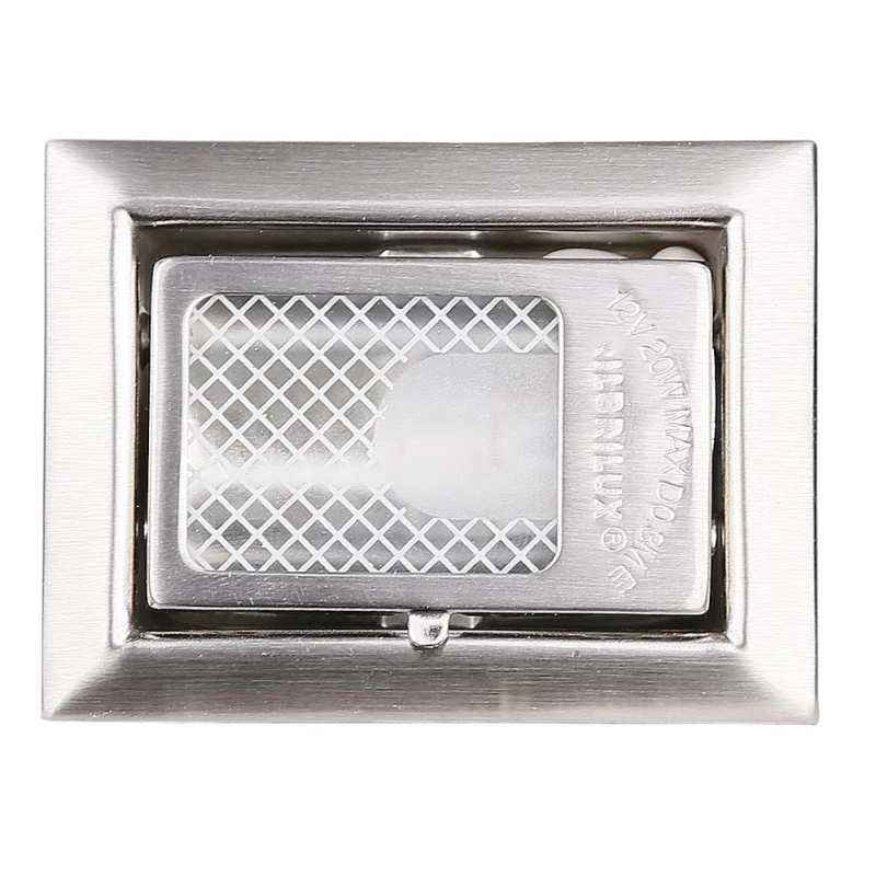 Schodišťové vestavné svítidlo ZORDA 4 - 1xG4, 20W, 8x6cm, hranaté, stříbrné