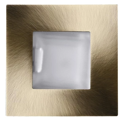 Schodišťové vestavné svítidlo ZORDA 2 - 1xG4, 20W, 7,3x7,3cm, čtvercové, patina / zlaté