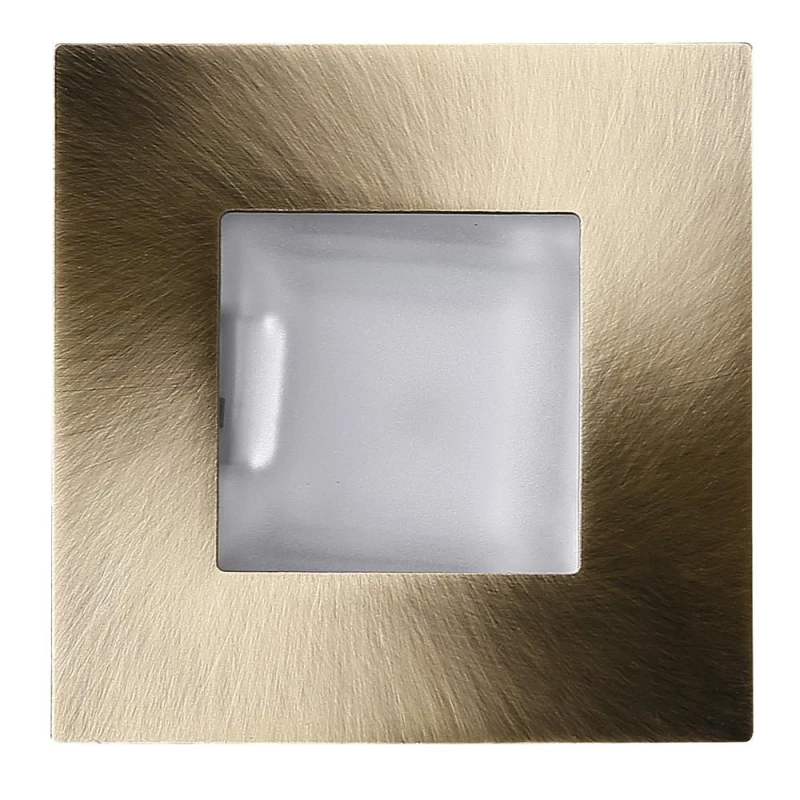 Schodišťové vestavné svítidlo ZORDA 2 - 1xG4, 20W, 7,3x7,3cm, čtvercové, patina / zlaté