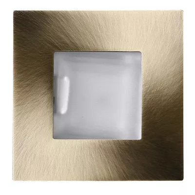 Schodišťové vestavné svítidlo ZORDA 2 - 1xG4, 20W, 7,3x7,3cm, čtvercové, patina / zlaté