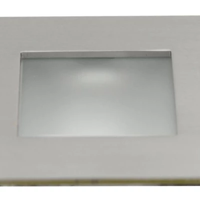 Schodišťové vestavné svítidlo ZORDA 2 - 1xG4, 20W, 7,3x7,3cm, čtvercové, stříbrné