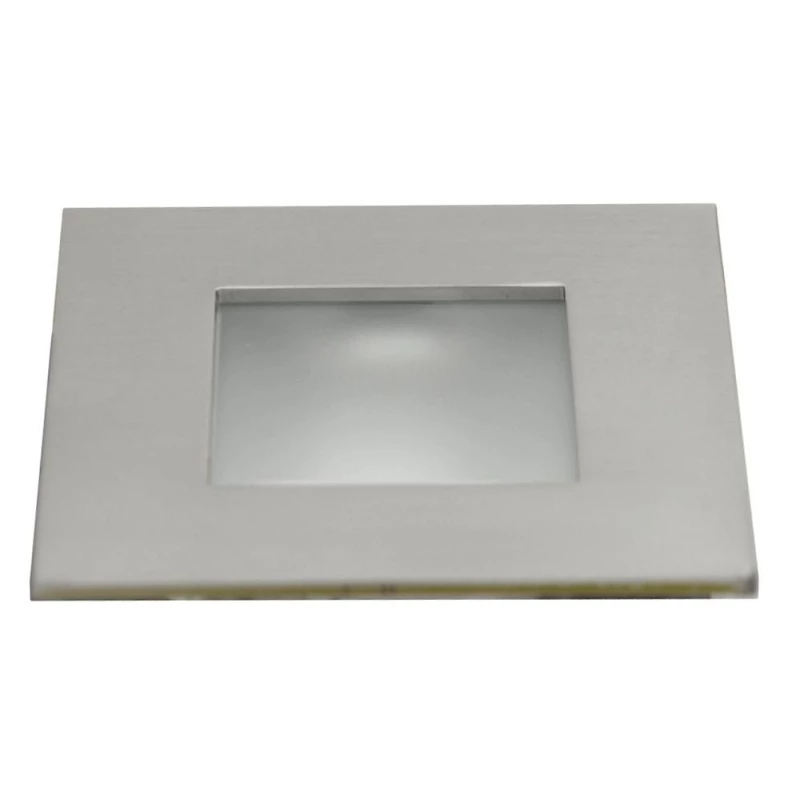 Schodišťové vestavné svítidlo ZORDA 2 - 1xG4, 20W, 7,3x7,3cm, čtvercové, stříbrné