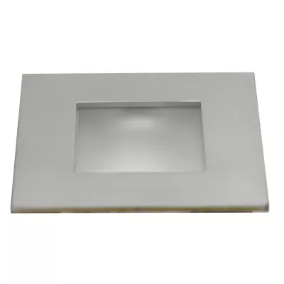 Schodišťové vestavné svítidlo ZORDA 2 - 1xG4, 20W, 7,3x7,3cm, čtvercové, stříbrné