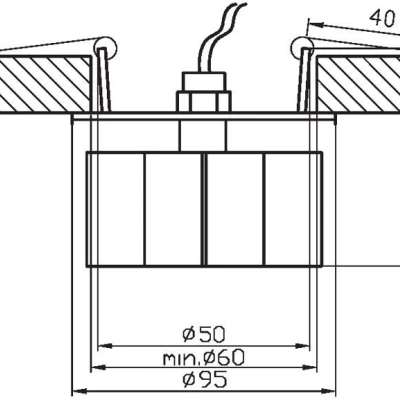 Stropní zápustné svítidlo ZUCKI - 1xG4, 20W, chromované / čiré