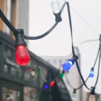 Venkovní světelná girlanda SOUTA - 20×E27, 5m, rozestup 0,25m