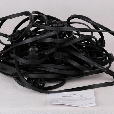 Venkovní světelná girlanda SOUTA - 20×E27, 5m, rozestup 0,25m