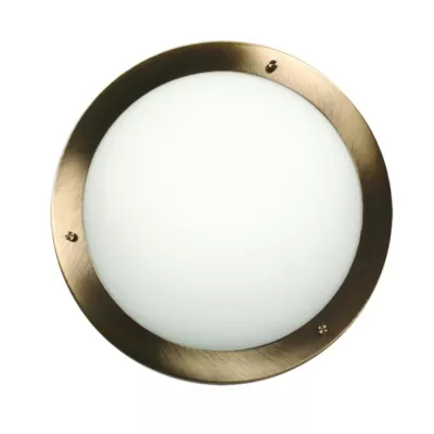 Koupelnové stropní / nástěnné osvětlení AQUILA - 1xG9, 40W, 18cm, kulaté, patina / bílé