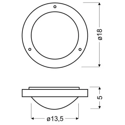 Koupelnové stropní / nástěnné osvětlení AQUILA - 1xG9, 40W, 18cm, kulaté, stříbrné / bílé