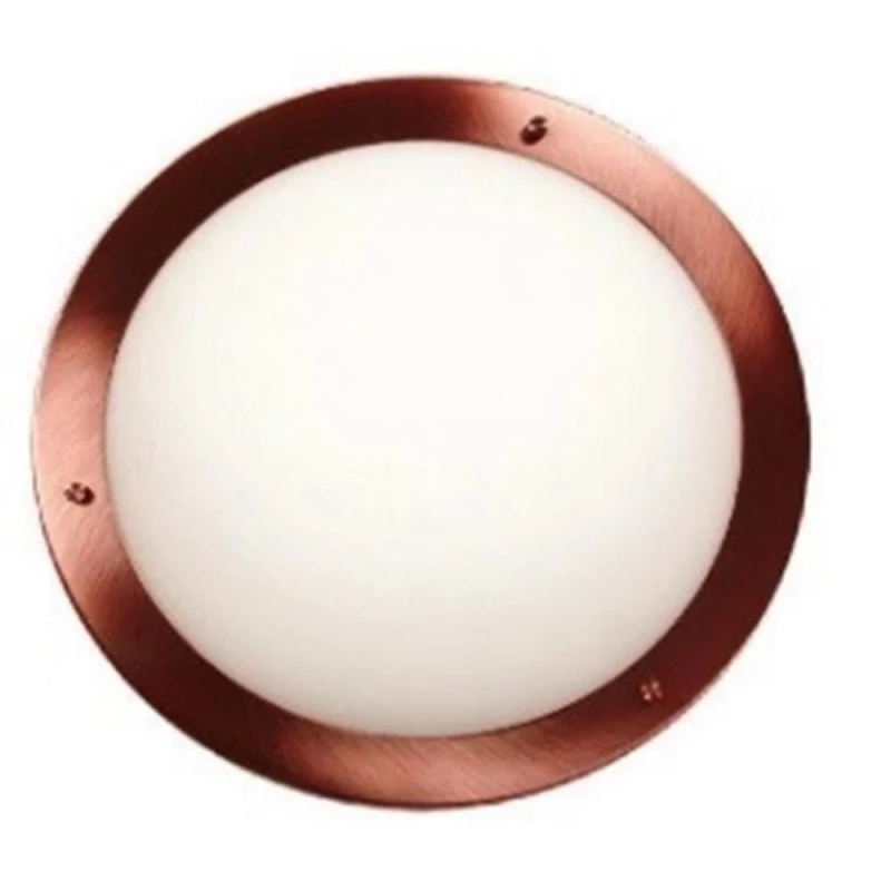 Koupelnové stropní / nástěnné svítidlo AQUILA - 1xE27, 60W, 31cm, kulaté, měděné / bílé