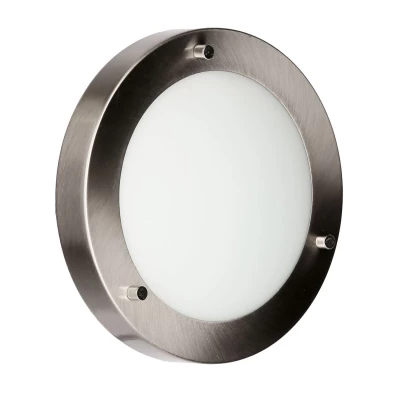 Stropní / nástěnné světlo do koupelny AQUILA - 1xG9, 40W, 18cm, kulaté, stříbrné / bílé