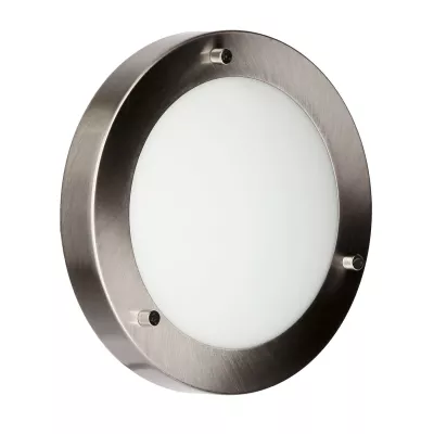 Stropní / nástěnné světlo do koupelny AQUILA - 1xG9, 40W, 18cm, kulaté, stříbrné / bílé