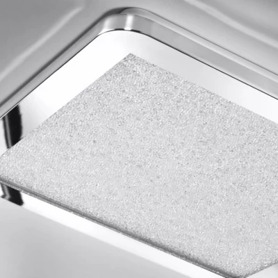 Stmívatelný LED panel do koupelny NEXIT - 18W, 3000K (teplá bílá), 30x30cm, stříbrný