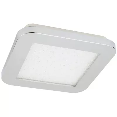 Stmívatelný LED panel do koupelny NEXIT - 10W, 3000K (teplá bílá), 17x17cm, chromovaný