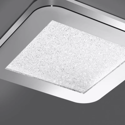 Stmívatelný LED panel do koupelny NEXIT - 10W, 3000K (teplá bílá), 17x17cm, chromovaný