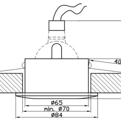 Stropní koupelnové zápustné světlo DERYL 6 - 1xGU5,3, MR16, 50W, 8,4cm, kulaté, stříbrné