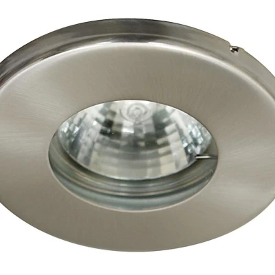 Koupelnové zápustné stropní svítidlo DERYL 5 - 1xGU5,3, MR16, 50W, 8,5cm, kulaté, stříbrné