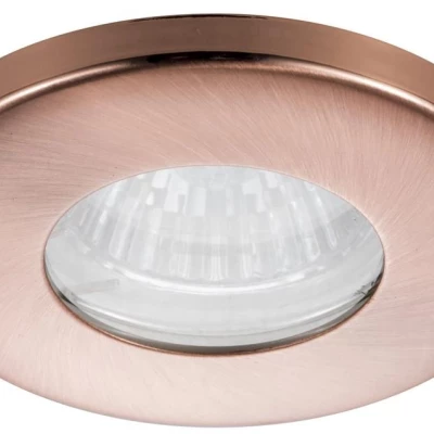 Koupelnové zápustné stropní svítidlo DERYL 5 - 1xGU5,3, MR16, 50W, 8,5cm, kulaté, měděné