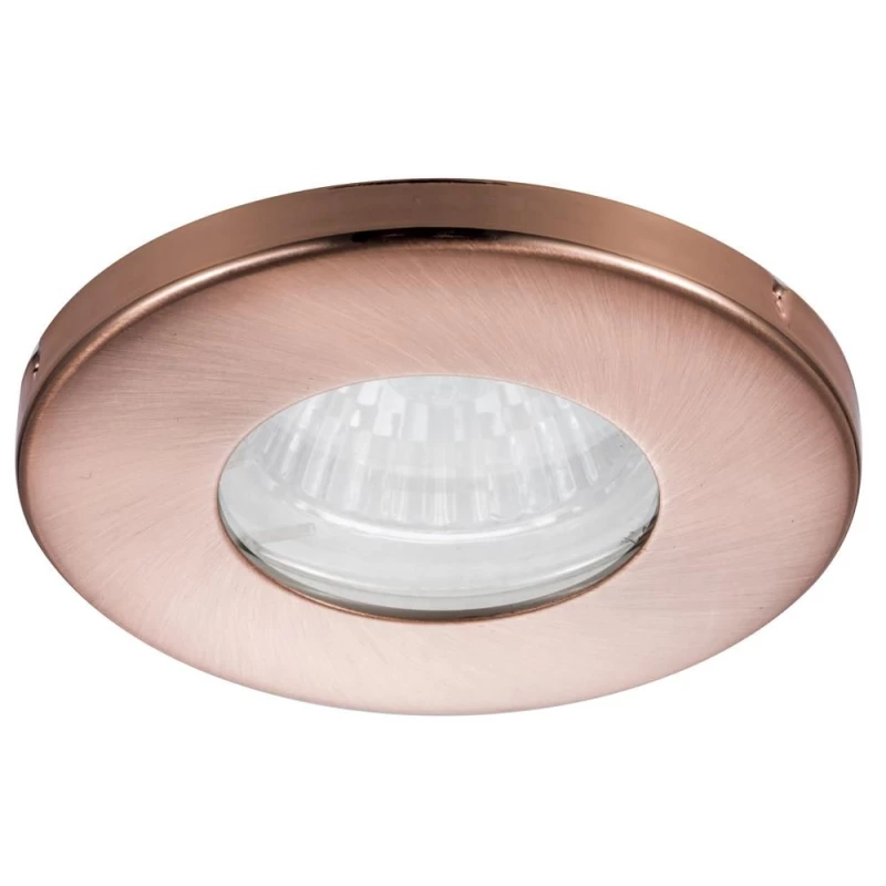 Koupelnové zápustné stropní svítidlo DERYL 5 - 1xGU5,3, MR16, 50W, 8,5cm, kulaté, měděné