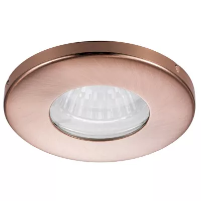 Koupelnové zápustné stropní svítidlo DERYL 5 - 1xGU5,3, MR16, 50W, 8,5cm, kulaté, měděné