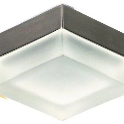 Stropní koupelnové zápustné světlo DERYL 2 - 1xGU5,3, MR16, 50W, 8x8cm, čtvercové, stříbrné / bílé