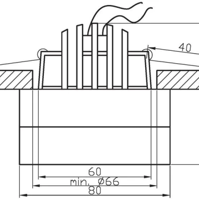 Stropní koupelnové zápustné světlo DERYL 2 - 1xGU5,3, MR16, 50W, 8x8cm, čtvercové, stříbrné / bílé