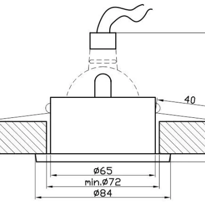 Koupelnové stropní vestavné svítidlo DERYL 3 - 1xGU5,3, MR16, 50W, 8,4cm, kulaté, chromované