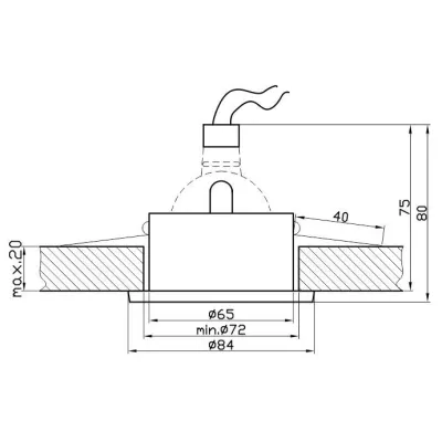 Koupelnové stropní vestavné svítidlo DERYL 3 - 1xGU5,3, MR16, 50W, 8,4cm, kulaté, chromované