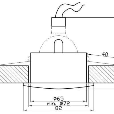 Hranaté koupelnové zápustné světlo DERYL 7 - 1xGU5,3, MR16, 50W, 8,2x8,2cm, zlaté