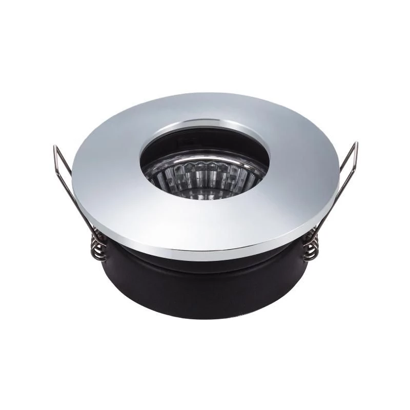 Zápustné koupelnové kulaté stropní světlo DERYL 9 - 1xGU5,3, MR16, 50W, 8,3cm, chromované