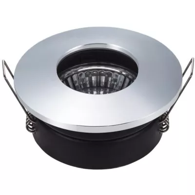 Zápustné koupelnové kulaté stropní světlo DERYL 9 - 1xGU5,3, MR16, 50W, 8,3cm, chromované