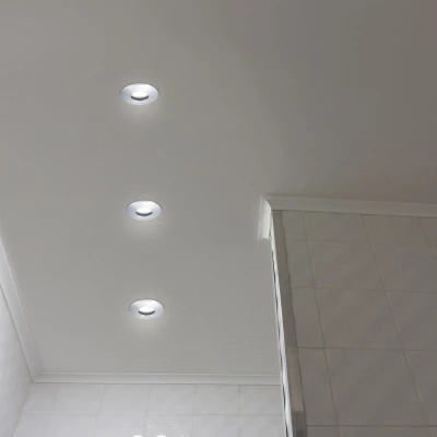 Zápustné koupelnové kulaté stropní světlo DERYL 9 - 1xGU5,3, MR16, 50W, 8,3cm, chromované