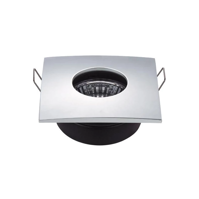 Hranaté podhledové koupelnové stropní svítidlo DERYL 10 - 1xGU5,3, MR16, 50W, 8,4x8,4cm, chromované