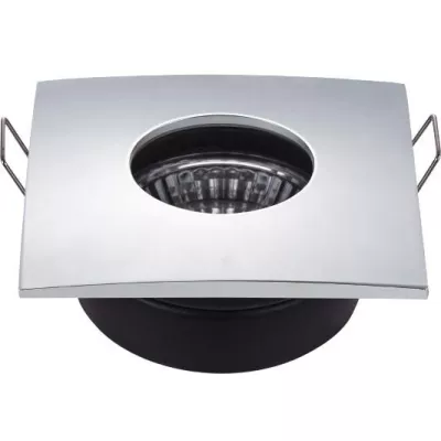 Hranaté podhledové koupelnové stropní svítidlo DERYL 10 - 1xGU5,3, MR16, 50W, 8,4x8,4cm, chromované