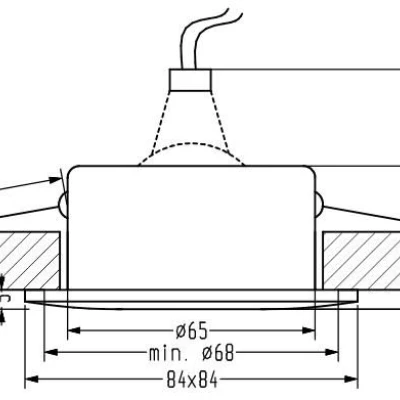 Hranaté podhledové koupelnové stropní svítidlo DERYL 10 - 1xGU5,3, MR16, 50W, 8,4x8,4cm, bílé