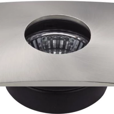 Hranaté podhledové koupelnové stropní svítidlo DERYL 10 - 1xGU5,3, MR16, 50W, 8,4x8,4cm, stříbrné