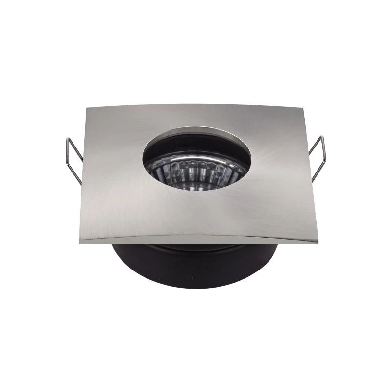 Hranaté podhledové koupelnové stropní svítidlo DERYL 10 - 1xGU5,3, MR16, 50W, 8,4x8,4cm, stříbrné