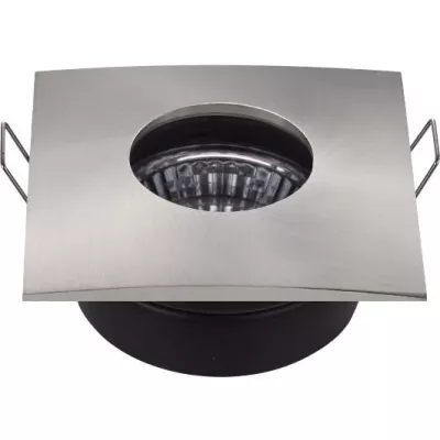 Hranaté podhledové koupelnové stropní svítidlo DERYL 10 - 1xGU5,3, MR16, 50W, 8,4x8,4cm, stříbrné