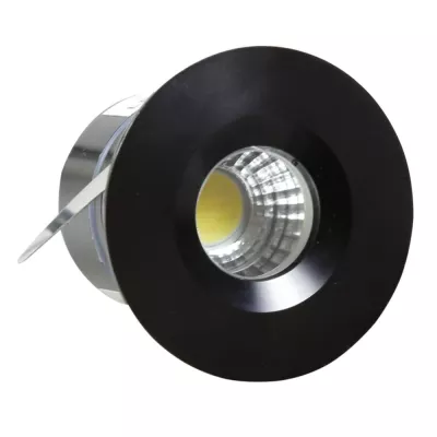 Kulaté stropní LED svítidlo do koupelny DERYL 11 - 1x3W, 6500K (studená bílá), 4,6cm, černé