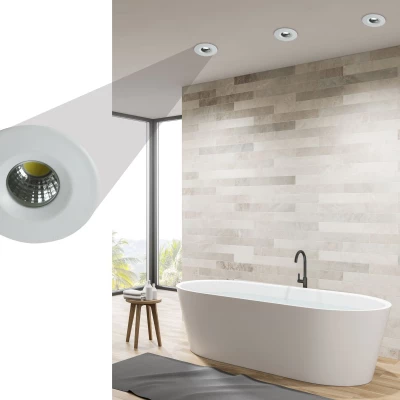 Kulaté stropní LED svítidlo do koupelny DERYL 11 - 1x3W, 6500K (studená bílá), 4,6cm, bílé