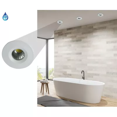 Kulaté stropní LED svítidlo do koupelny DERYL 11 - 1x3W, 6500K (studená bílá), 4,6cm, bílé