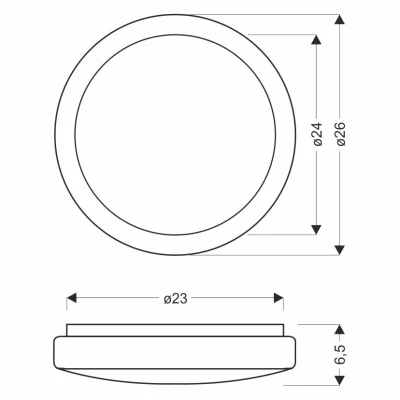 Koupelnové stropní LED svítidlo JASPER - 12W, 4000K (denní bílá), 26cm, kulaté, bílé