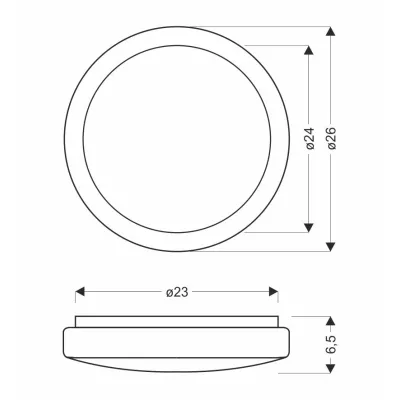 Koupelnové stropní LED svítidlo JASPER - 12W, 4000K (denní bílá), 26cm, kulaté, bílé