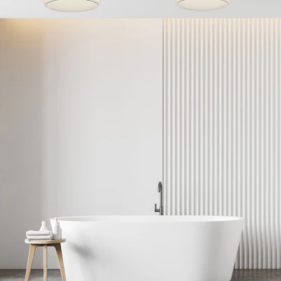 Koupelnové stropní LED svítidlo JASPER - 12W, 4000K (denní bílá), 26cm, kulaté, bílé