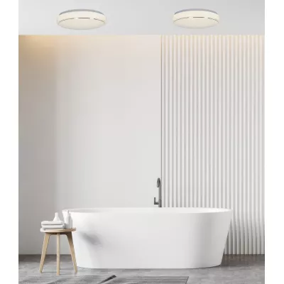 Koupelnové stropní LED svítidlo JASPER - 12W, 4000K (denní bílá), 26cm, kulaté, bílé