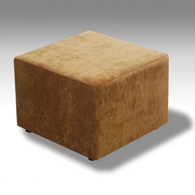 Taburet kostka ABRAHAM - hořčicová