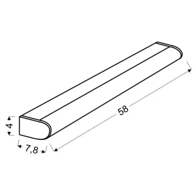 LED koupelnové osvětlení nad zrcadlo LYRICA - 14W, 4000K (denní bílá), 58cm, chromované