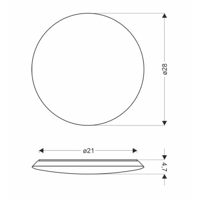 Stropní LED koupelnové osvětlení MEGA - 18W, 4000K (denní bílá), 28cm, kulaté, bílé