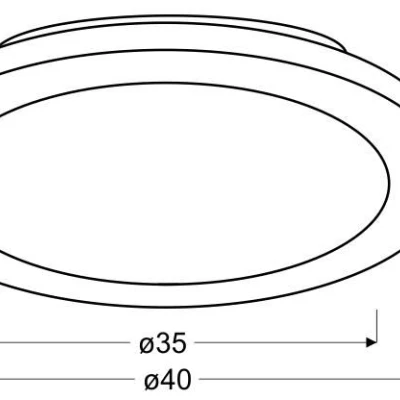 Kulatý stmívatelný LED panel do koupelny PIXEL - 24W, 3000K (teplá bílá), 40cm, chromovaný