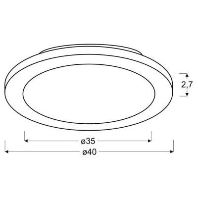 Kulatý stmívatelný LED panel do koupelny PIXEL - 24W, 3000K (teplá bílá), 40cm, chromovaný